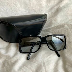 Salvatore Ferragamo Square Grey Tinted Vintage Sunglasses